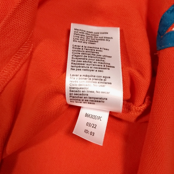 Pyscho Bunny by Robert Godley Mens Orange Polo Shirt Pima Cotton Size 5 NWOTs - Picture 10 of 12
